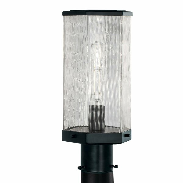 Norwell Polygon Outdoor Post Lantern Light - Matte Black 1177-MB-WAV